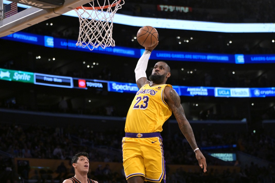 NBA: Detroit Pistons at Los Angeles Lakers Lebron James