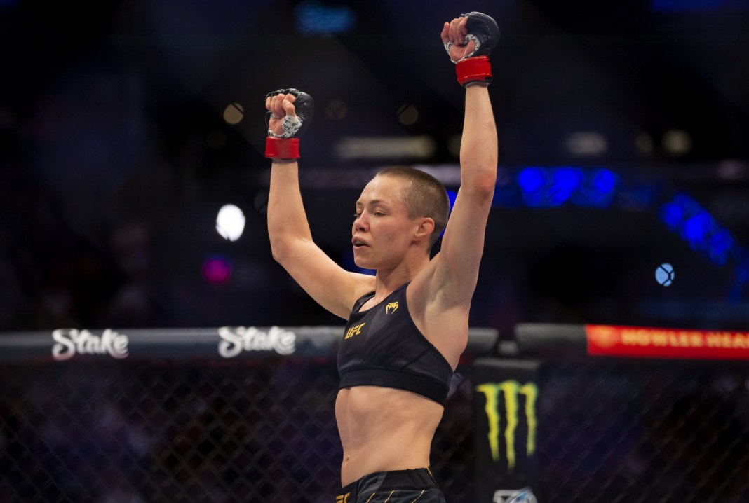 MMA: UFC 274-Namajunas vs Esparza Rose Namajunas reacts during UFC 274 at Footprint Center