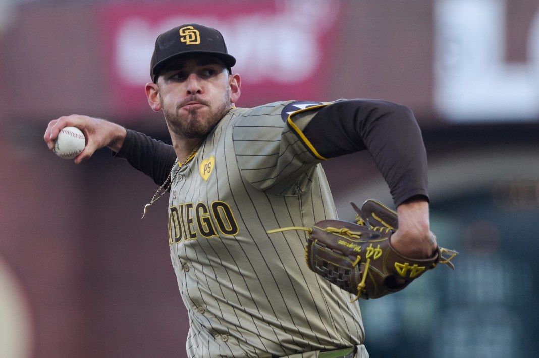MLB: San Diego Padres at San Francisco Giants San Diego Padres starting pitcher Joe Musgrove (44) throws a pitch during the first inning against the San Francisco Giants at Oracle Park on September 14, 2024.