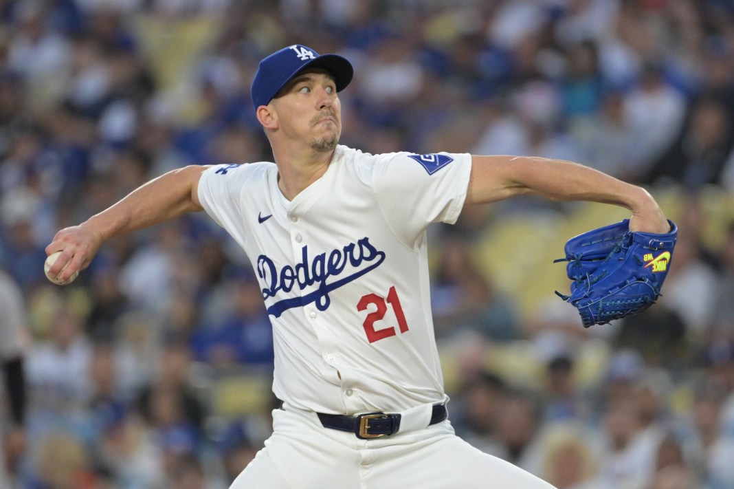 MLB: Baltimore Orioles at Los Angeles Dodgers Los Angeles Dodgers starting pitcher Walker Buehler (21) delivers to the plate in the first inning against the Baltimore Orioles at Dodger Stadium on August 28, 2024.