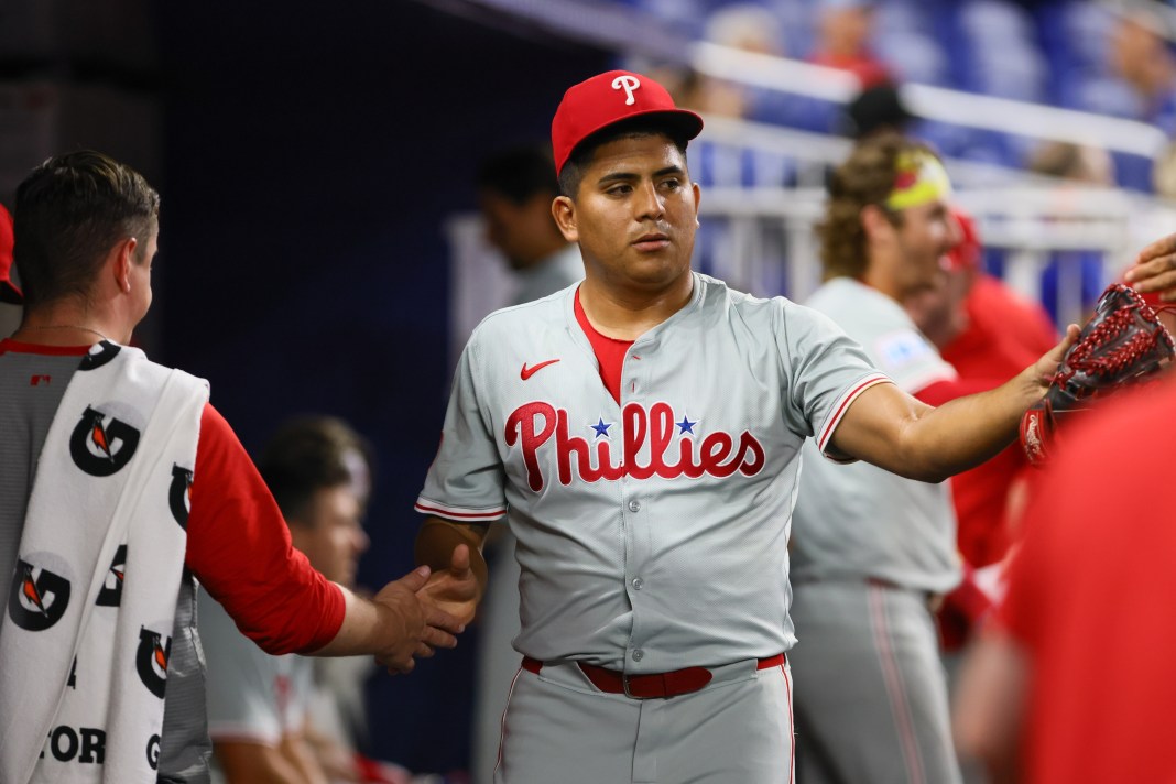 MLB: Philadelphia Phillies at Miami Marlins ranger suarez philadelphia phillies pitcher