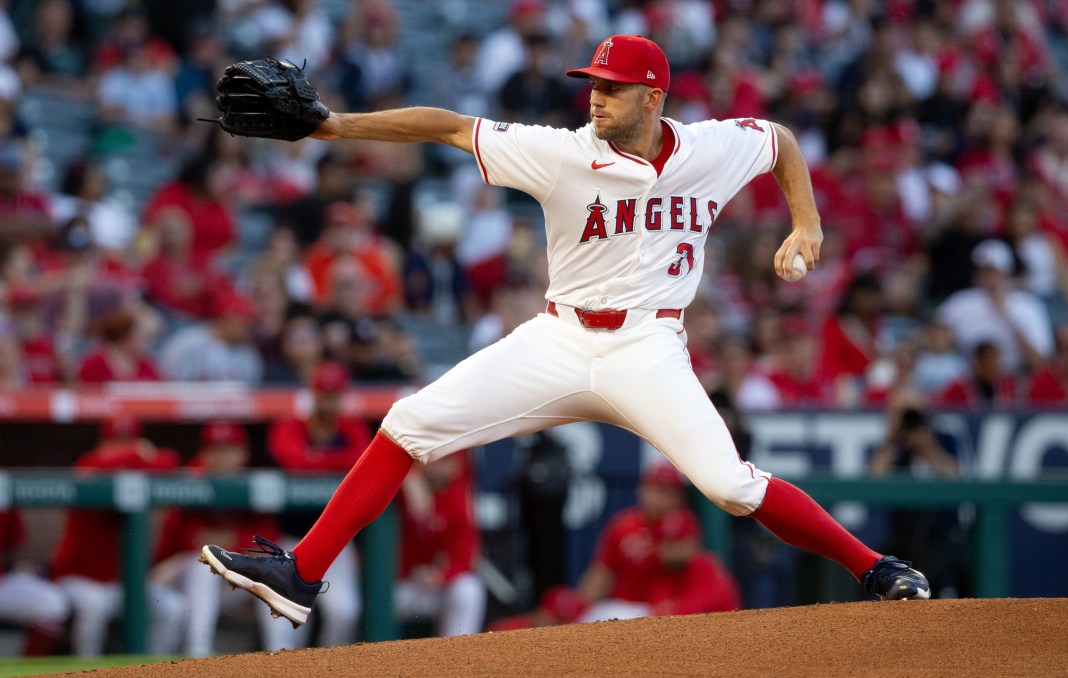 MLB: Houston Astros at Los Angeles Angels tyler anderson los angeles angels pitcher