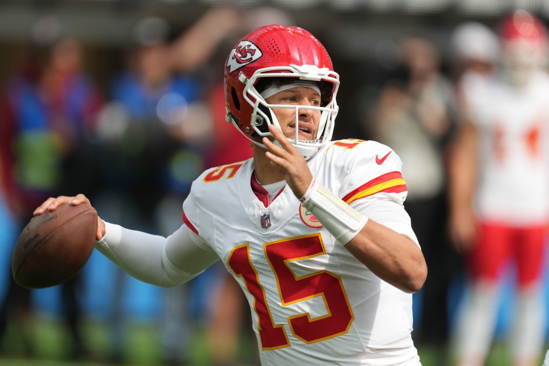 NFL: Kansas City Chiefs at Los Angeles Chargers Chiefs quarterback Patrick Mahomes throws a pass against the Chargers in Week 4 of the 2024 NFL season.