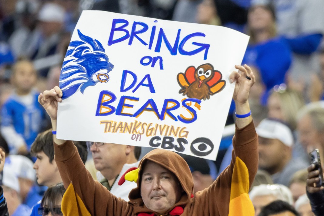 NFL: Jacksonville Jaguars at Detroit Lions A fan dressed as a turkey looks forward to the Thanksgiving Day game during the second half between the Detroit Lions and the Jacksonville Jaguars