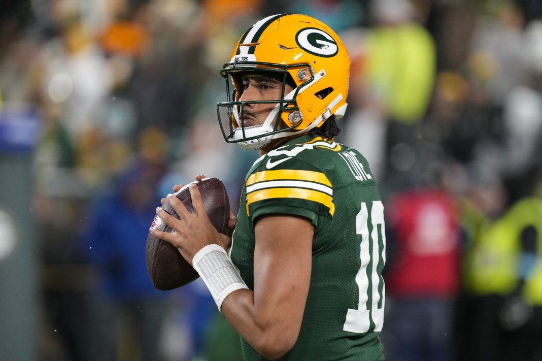 NFL: Miami Dolphins at Green Bay Packers Packers quarterback Jordan Love warms up against the Dolphins during the 2024 NFL season.