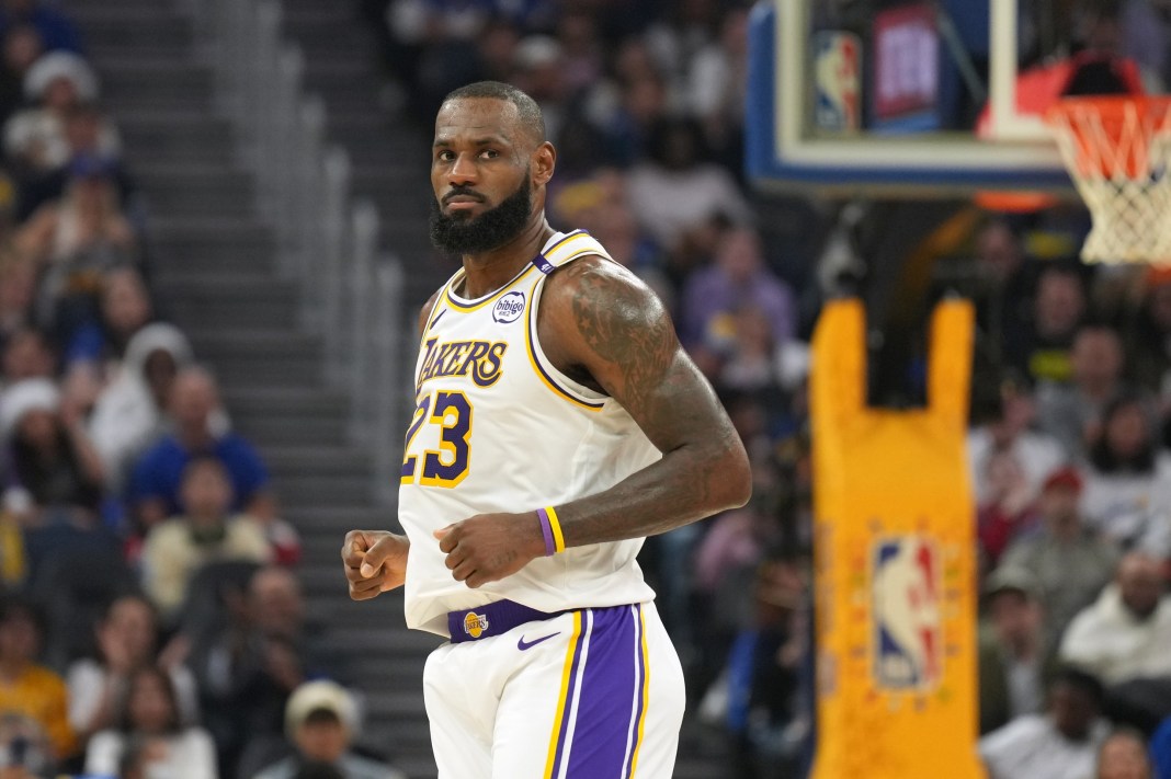 Lakers superstar LeBron James plays the Warriors during the 2024-25 NBA season.
