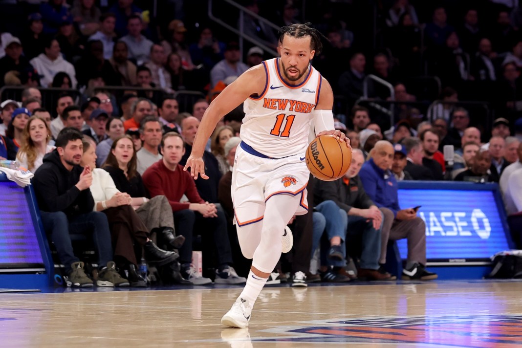 NBA: Detroit Pistons at New York Knicks New York Knicks guard Jalen Brunson (11) dribbles up the court during the second quarter against the Detroit Pistons at Madison Square Garden on January 13, 2025