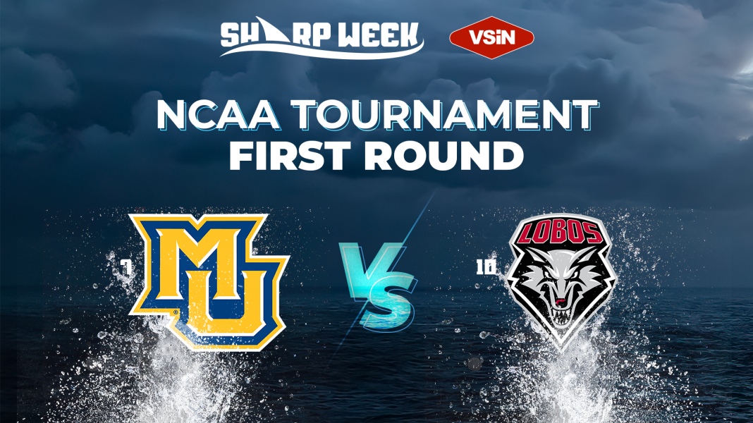 First Round Marquette v New Mexico Marquette Golden Eagles vs. New Mexico Lobos in 2025 NCAA tournament.