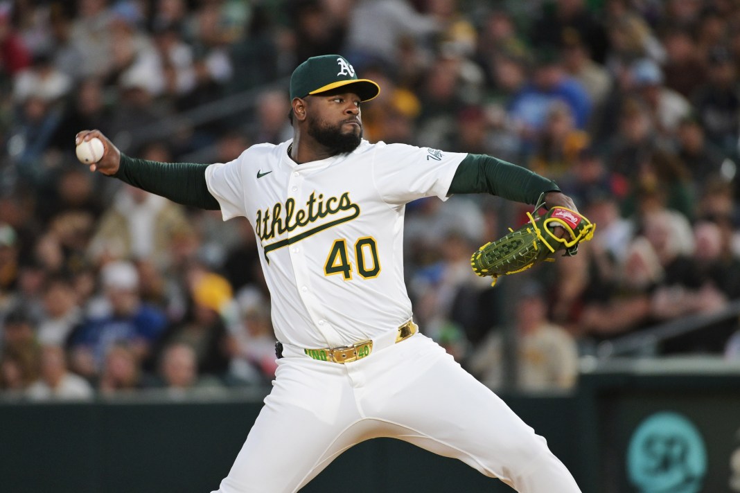 MLB: San Diego Padres at Athletics Luis Severino, Athletics, MLB