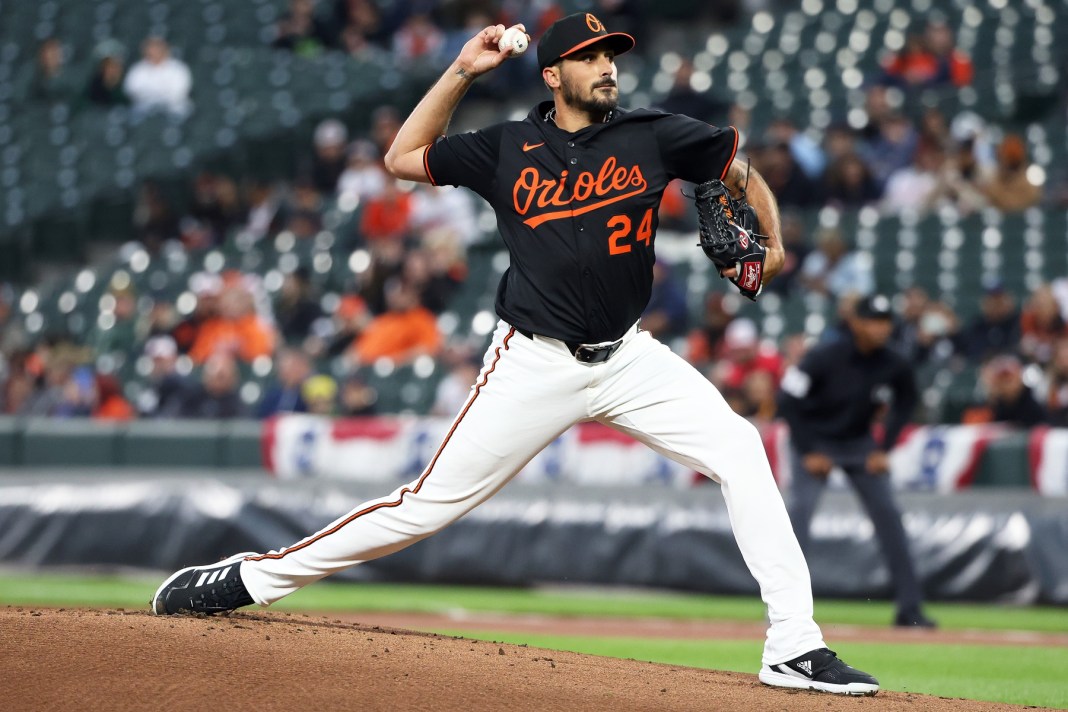 MLB: Boston Red Sox at Baltimore Orioles zach eflin baltimore orioles pitcher