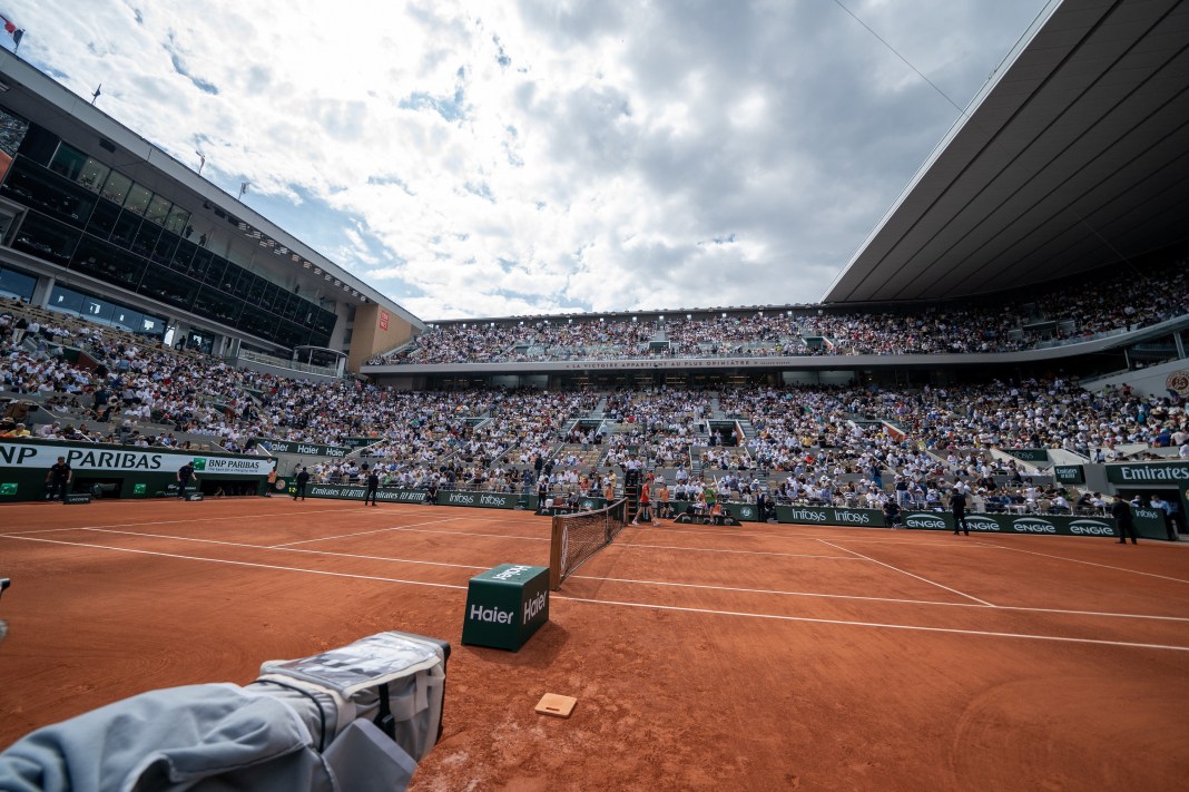Tennis: French Open Court Philippe-Chatrier at Roland Garros.