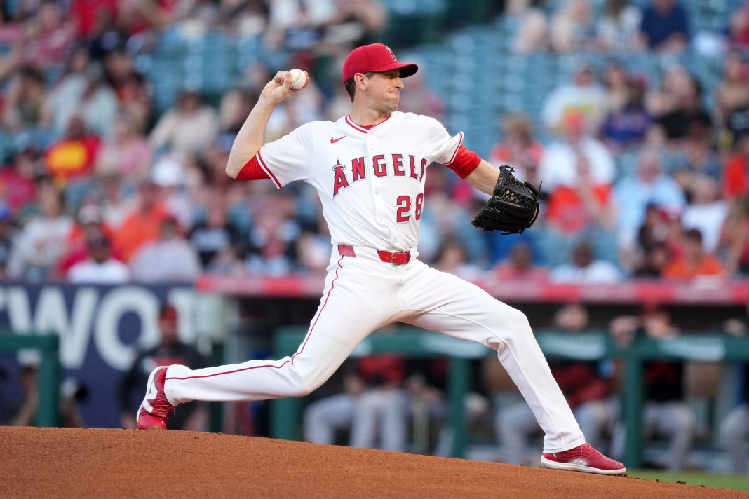 MLB: Baltimore Orioles at Los Angeles Angels kyle hendricks los angeles angels pitcher