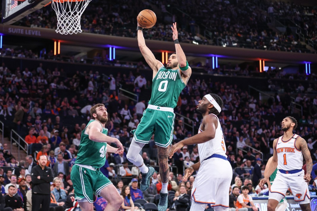 NBA: Playoffs-Boston Celtics at New York Knicks Jayson Tatum