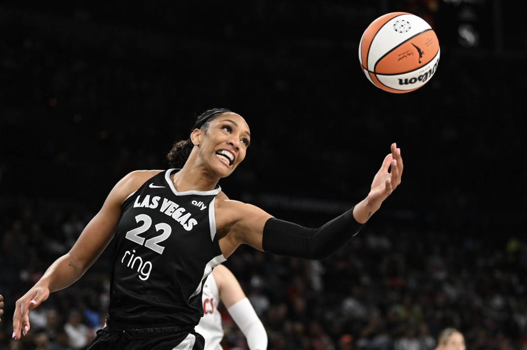 WNBA: Washington Mystics at Las Vegas Aces A'ja Wilson, Las Vegas Aces, WNBA