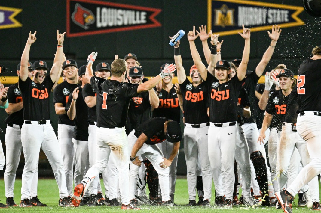 NCAA Baseball: College World Series-Louisville v Oregon State oregon state