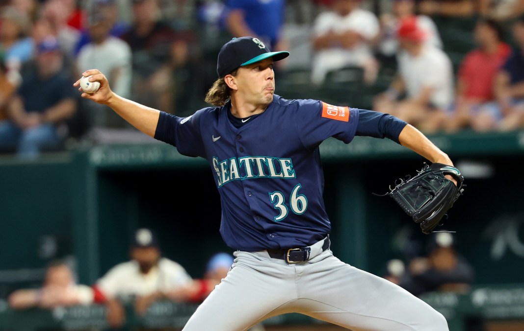 MLB: Seattle Mariners at Texas Rangers Logan Gilbert, Seattle Mariners, MLB