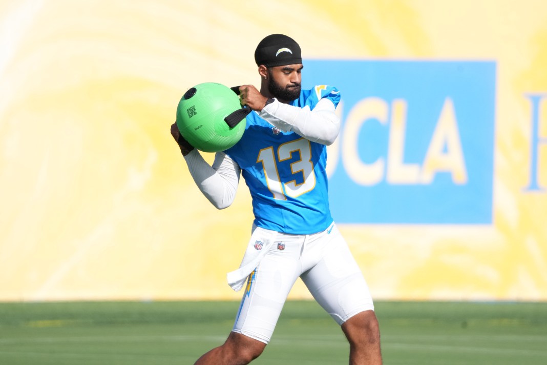 NFL: Los Angeles Chargers Training Camp Los Angeles Chargers quarterback DJ Uiagalelei
