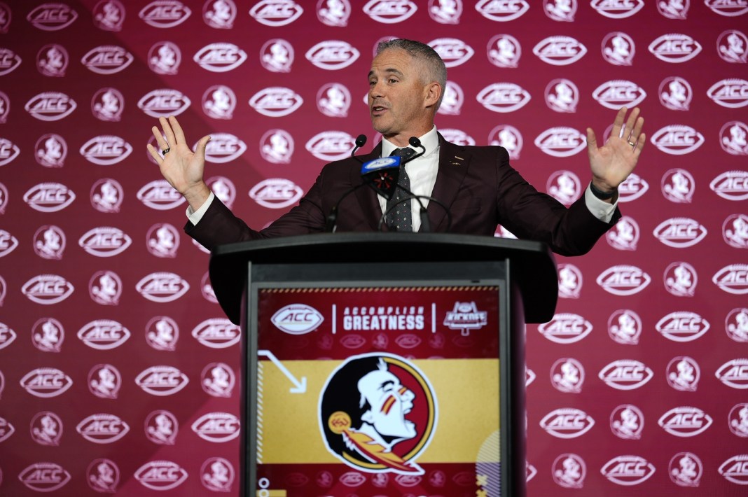 NCAA Football: ACC Kickoff mike norvell florida state seminoles college football season win totals