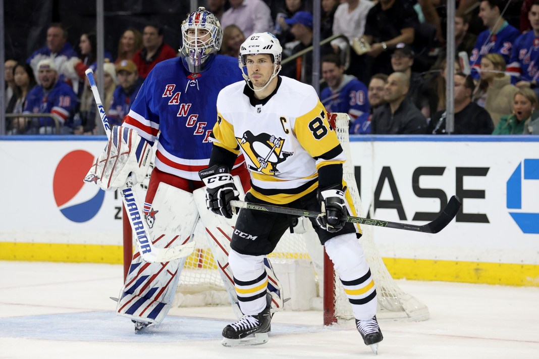 Igor Shesterkin, Sidney Crosby, New York Rangers, Pittsburgh Penguins