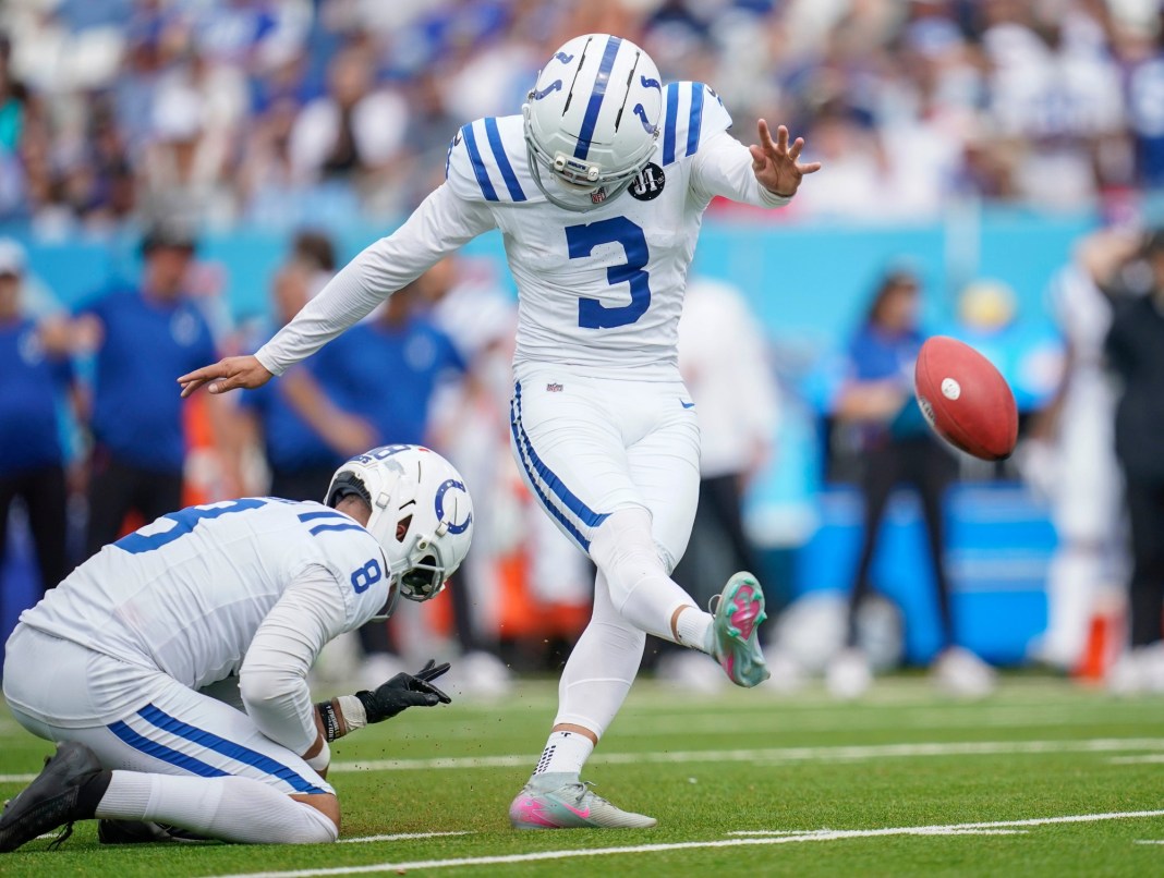 spencer shrader indianapolis colts kicker props week 5