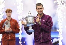 Carlos Alcaraz vs. Jannik Sinner Prediction, Odds, Preview: ATP Finals Best Bet for November 16 Carlos Alcaraz and Jannik Sinner at the trophy presentation of the 2025 US Open.
