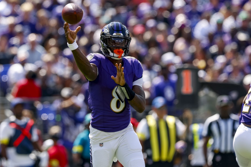 NFL: Cleveland Browns at Baltimore Ravens Ravens star Lamar Jackson looks to throw against the Browns during the 2025 NFL season.
