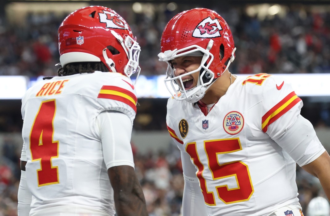 NFL: Kansas City Chiefs at Dallas Cowboys Chiefs stars Patrick Mahomes and Rashee Rice celebrate a play against the Cowboys during the 2025 NFL season.